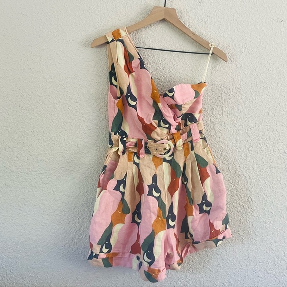 FARM Rio Abstract One-Shoulder Jumpsuit - Picture 3 of 16